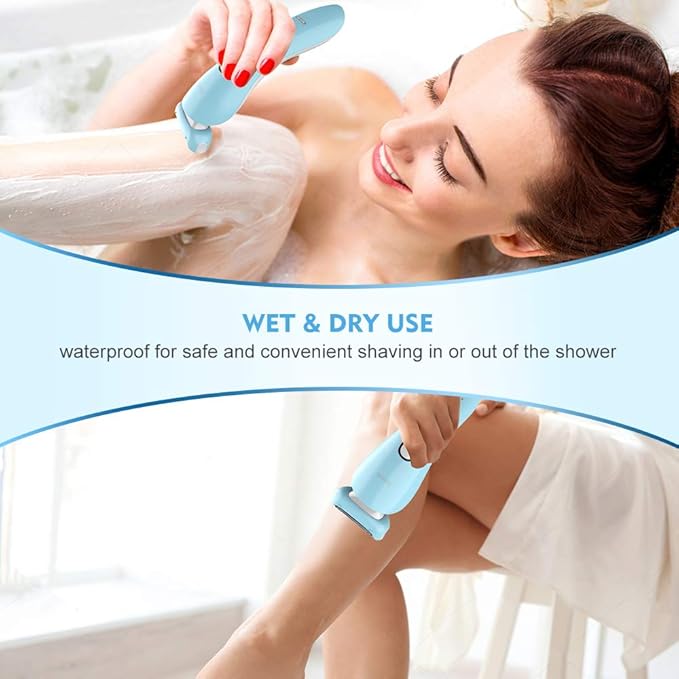 Electric Razor for Women Painless Lady Shaver Hair Remover for Womens Legs and Underarms Bikini Trimmer Wet and Dry Waterproof with LED Light