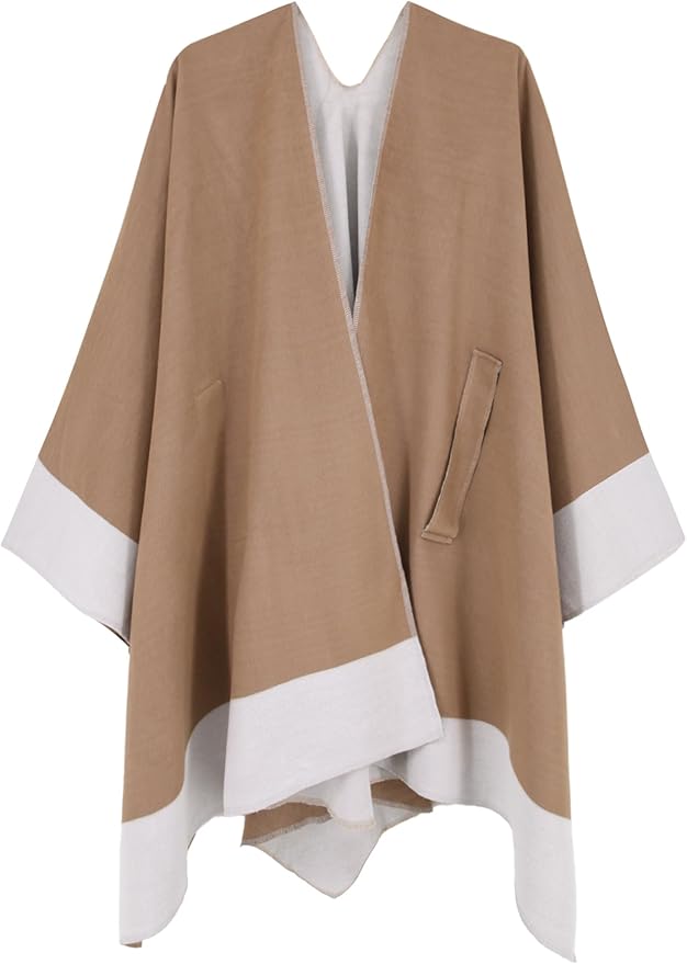 Moss Rose Women's Shawl Wrap Poncho Ruana Cape Open Front Cardigan Shawls for Fall Winter