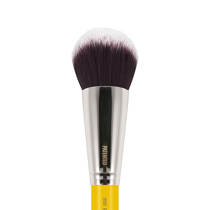 Bdellium Tools Professional Makeup Brush - Studio Series 988 BDHD Phase I Large Face Foundation/Powder - With Soft Synthetic Fibers For Application &amp Blending (Yellow 1pc)