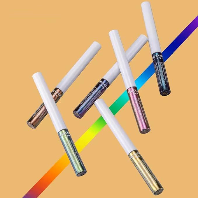 Corleone Glitter Liquid Eyeliner Metallic Change Color Rainbow Eyeliner Gel MultiColor Highly Pigmented Waterproof Longer-Lasting Colorful Eye Liner Gift Kit for Women and Girls