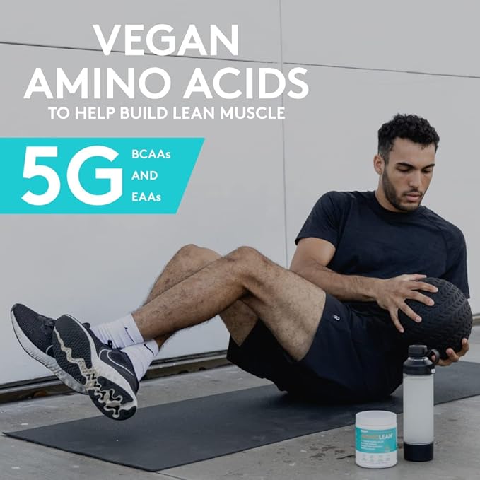 RSP Vegan AminoLean ? All-in-One Natural Pre Workout Amino Energy Weight Management with BCAAs Complete Vegan Preworkout Powder Pineapple Coconut