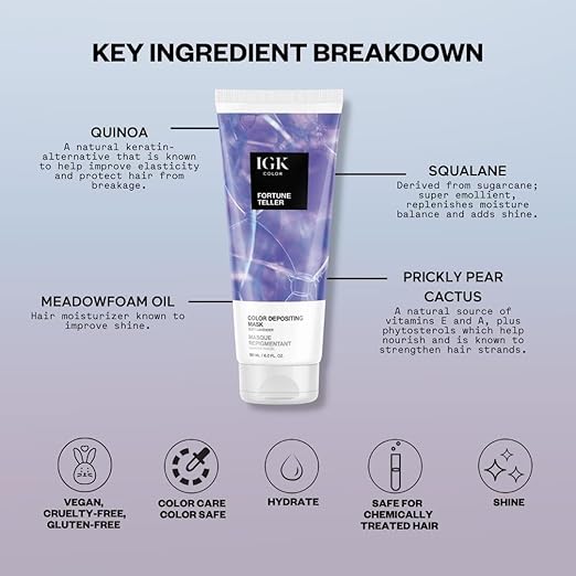 IGK Hair Gloss Toner &amp Color Depositing Mask | Vegan + Cruelty Free |