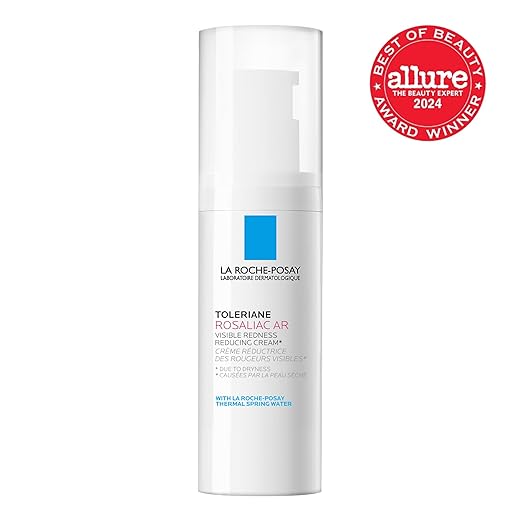La Roche-Posay Toleriane Rosaliac AR Visible Redness Reducing Cream Color Correcting Face Cream for Sensitive Skin with Green Pigments Soothing and Hydrating
