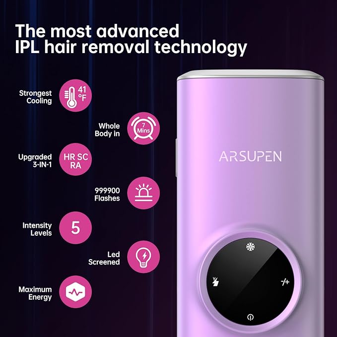 AP30 Laser Hair Removal for Men and Women Painless Hair Removal Device Safe and Long-lasting Reduces Body and Facial Hair Growth Salon-Level Results at Home