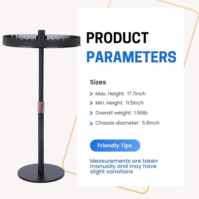 Adjustable Hair Extension Stand ? Matte Black Metal 11?17.5 Height Tangle-Free Storage &amp Display for Bangs Clip-Ins Color Strips Colored Clip Hair Extensions &amp More Non-Slip Base Easy