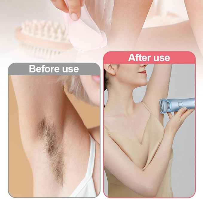 Electric Shaver 2 in 1 Women's Body Shaver Hair Remover Electric Lady Razor Waterproof Electrics Bikini Trimmer for Women (Pink)