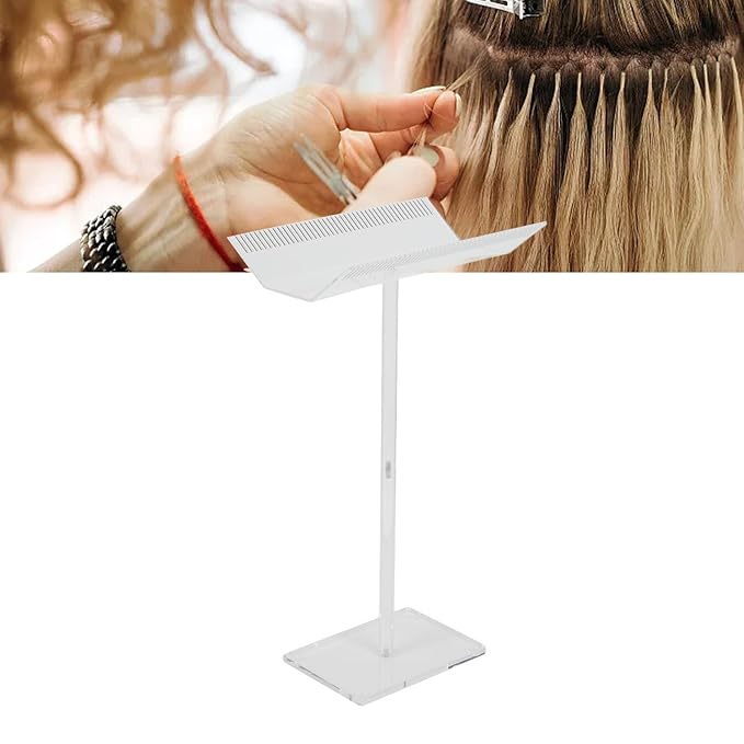 ANGGREK Acrylic Hair Extension Stand Transparent Sectioning Display Hair Extension Holder for Salon Home