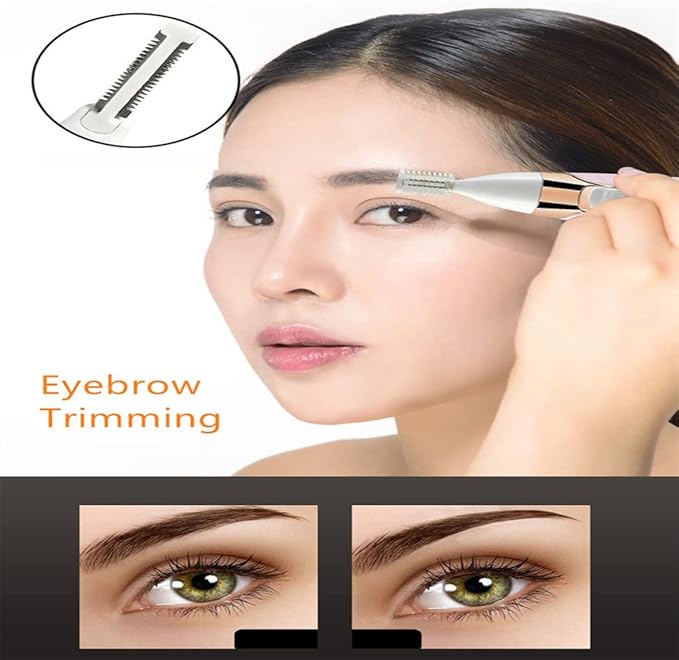 Electric Lady Shaver 5-in-1 Painless Electric Razor for Women Bikini Trimmer Women Body Hair Removal for Legs Arms Underarms Face Eyebrow and Bikini
