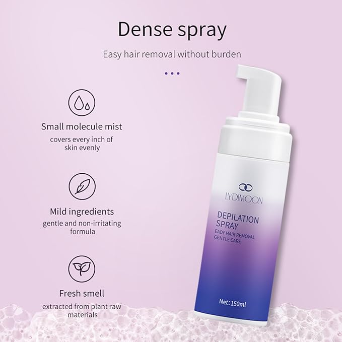 Hair Removal Spray for Women and MenPainless Hair Removal CreamFor Unwanted Hair All Skin TypesBikiniPrivate Areas Pubic Body Legs and Underarmssoothing &amp EffectiveSmooth Results5oz (3