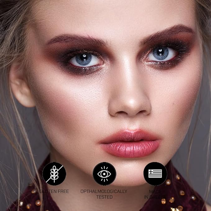 Radiant Professional Lengthening Mascara with silicone brush ? Smudge-Proof Curl Mascara Volume and Length for Sensitive Eyes Cruelty Free Ideal for Mature &amp Young Women 0.43 oz (02 Plum Brown)