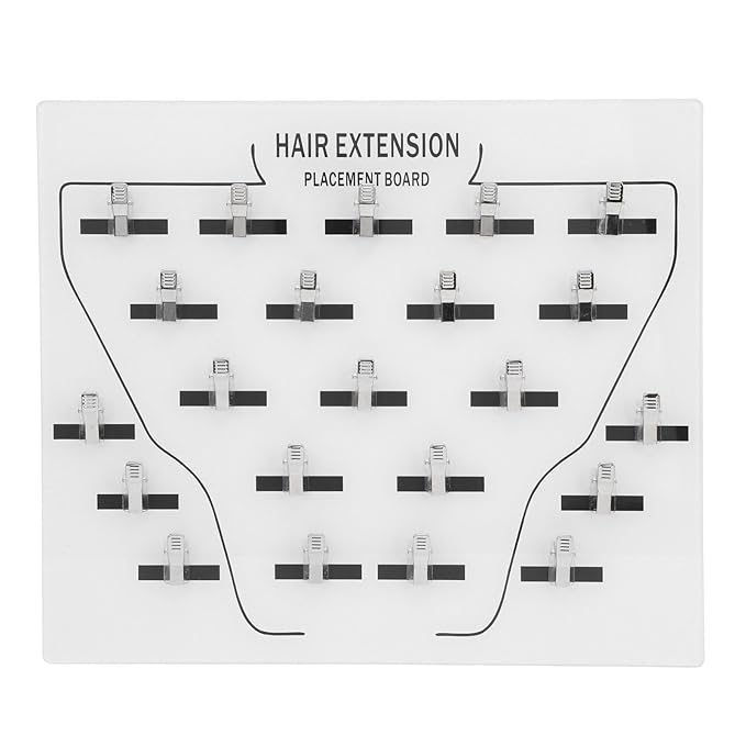Tape in Placement Board Acrylic Hair Extension Stand Hair Display Holder Rack for Hair Extensions Multi Function Wig Display Holder Hairdresser Hair Salon Accessories (White) (White)