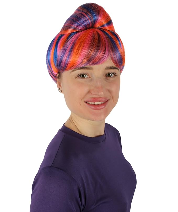 Women's Premium Bun Wig - Adjustable Capless Hair extensions with Realistic Synthetic Fibers - Multi-Color Elegant Bun Hairpiece for Halloween Cosplay and Everyday Wear Pink Ombre