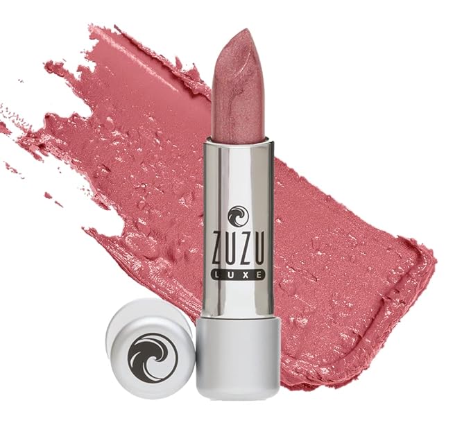 Zuzu Luxe Lip Color Lipstick (Icon - Pinkish Purple/Cool Pearl) Natural Lipstick Paraben Free Vegan Gluten-free Cruelty-free Non GMO 0.13 oz