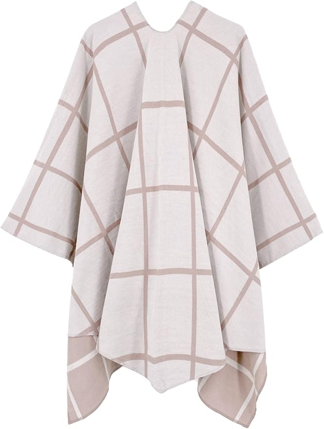 Moss Rose Women's Shawl Wrap Poncho Ruana Cape Open Front Cardigan Shawls for Fall Winter