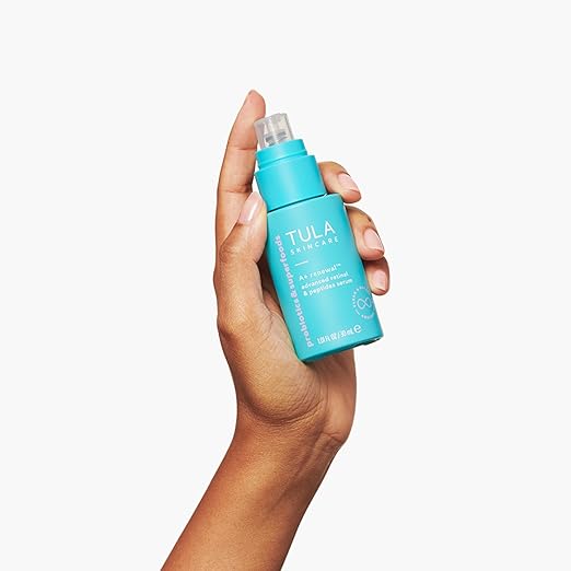 TULA Skin Care A+ Renewal Advanced Retinal + Peptides Serum - Nightly Facial Serum Boosts Radiance and Hydrates 1.01 Fl. oz.