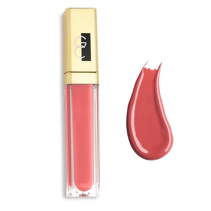 Gerard Cosmetics Color Your Smile Lip Gloss Passion Moisturizing Lip Gloss with Mirror and LED Light Super Pigmented Shiny Finish Nude Lip Color Cruelty Free and Made in USA