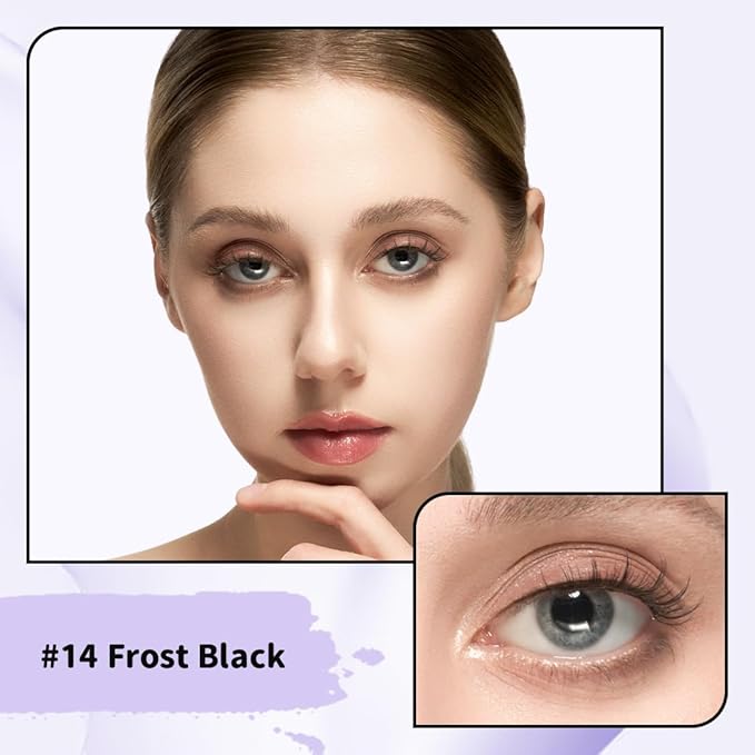 Soft Magnetic Eyelashes Kit with Applicator No.14 Frost Black BearisBug Reusable Glue-free Wispy Magnetic Lashes Cruelty-free False Lashes Waterproof Lightweight Suit for Heavy Makeup