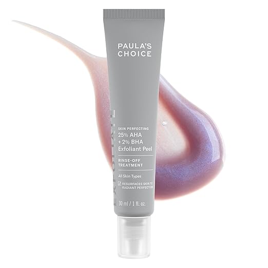 Paula's Choice Skin Perfecting 25% AHA + 2% BHA Face Exfoliant Peel Facial Exfoliant Peel Rinse Off Treatment All Skin Types Fragrance-Free 1 Oz
