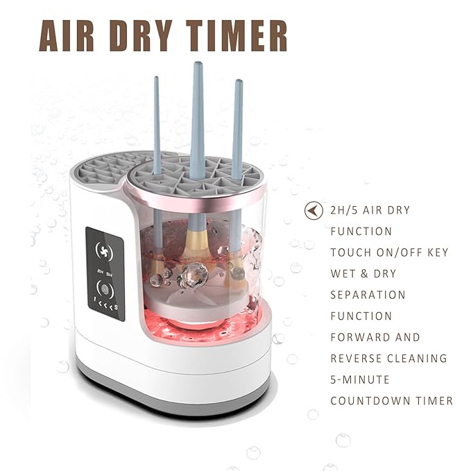 3 IN 1 Electric Makeup Brush Cleaner Electric Cleaning and Quick Drying Makeup Brushes for Lazy Families Automatic Makeup Brush Cleaning Tool with Drying Function for Makeup Brushes