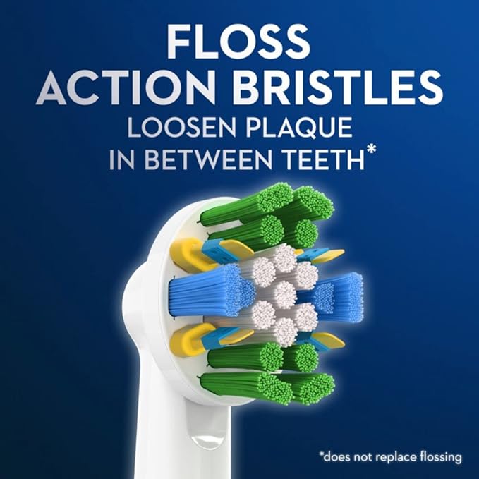Oral-B Floss Action Replacement Brush Heads for an Oral-B Electric Toothbrush Pack of 4