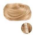 messy bun hair piece 1/2 PCS Mini Claw Clip in Messy &amp Cat Ears Short Synthetic Curly Wavy Hair Bun Extensions Wig Accessory Updo Hairpieces for Women Girls bun hair pieces for women ( Color : FB0