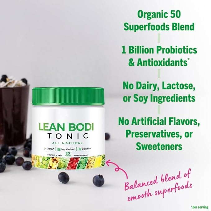 (Pack 3) Lean Body Tonic Powder Lean Body Tonic LeanBody LeanBodyTonic LeanBody LeanBodyTonic Powder Advanced Formula (135 Scoops)