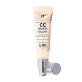 IT Cosmetics CC+ Nude Glow - Medium Coverage Foundation with SPF 40 &amp Brightening Glow Serum Lightweight Skin Tint 2% Niacinamide + Hyaluronic Acid Up to 24H Hydration Normal/Dry Skin - 1.08 f