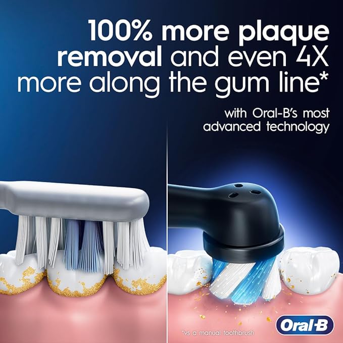Oral-B iO Series 9 Electric Toothbrush with 3 Replacement Brush Heads Black Onyx