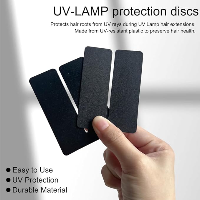 30g UV Hair Extension Glue with 10Pcs Anti-UV Shield Guards Replacement Accessories for UV Lamp Hair Extensions UV Hair Set Seamless Fast Drying Hair Adhesive Invisible Extensions