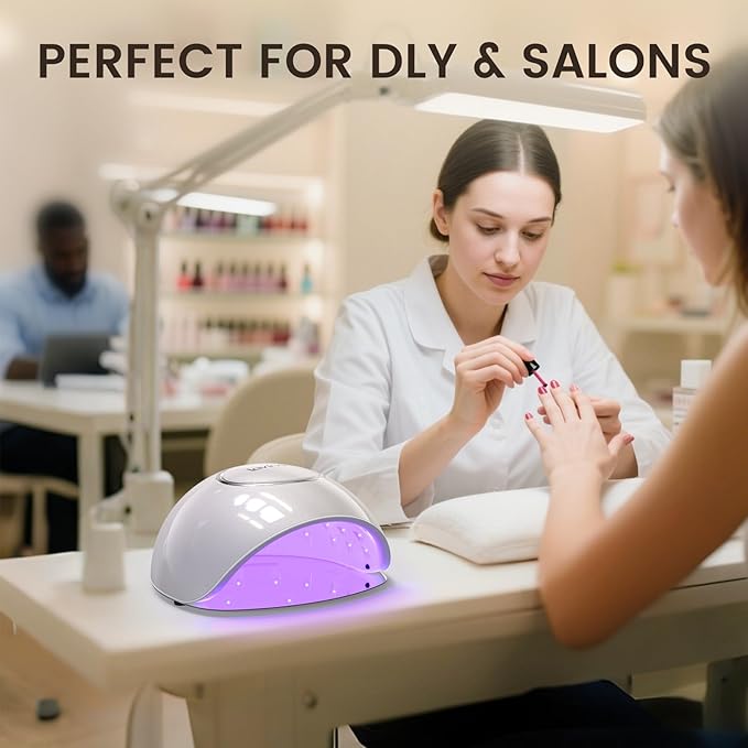 Lavinda 2-in-1 UV LED Nail Lamp with Red Light Skincare 54W UV Light for Gel Polish Nails Professional Fast Curing Nail Dryer with Auto Sensor &amp 4+2 Timer Settings Nail Art Tools for Salon Home