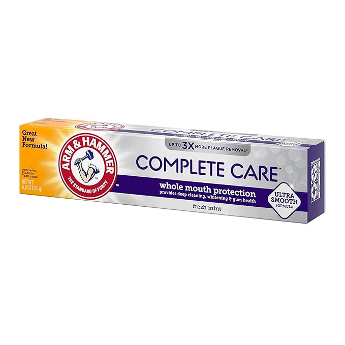 Arm &amp Hammer Complete Care Stain Defense Fluoride Anticavity Toothpaste 6 oz (Pack of 6) (Packaging May Vary) (Packaging May Vary)
