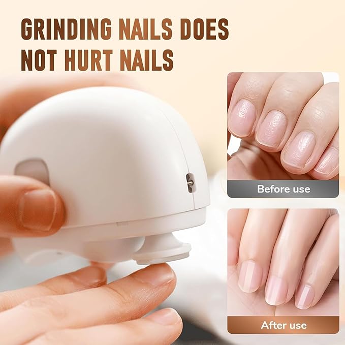 1/2PCS Smart Nail Clipper New 3 in 1 Easy Clip Electric Nail Clippers for Seniors Designed for Extra Hard/Thick Hands Feet Nails Polishing Clipper with Light for Limited Mobility People (011PCS)