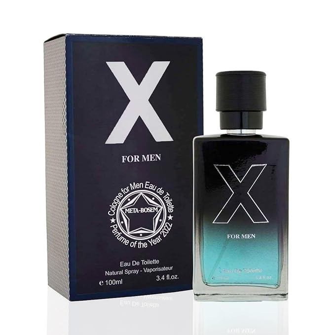 META-BOSEM X Men+Parfum de Rois France Men's Cologne Eau de Toilette Natural Spray - Masculine Scents - Modern Fragrance - Holiday Gift Set (Pack of 2) Each 3.4 Fl Oz Total 6.8 Fl Oz