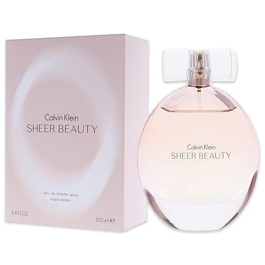 Calvin Klein Sheer Beauty Eau de Toilette ? Floral Women's Perfume ? With Notes of Peach Bellini Accord Pink Lily Peony &amp Vanilla Blossom ? Long Lasting Fragrance