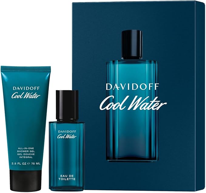 Cool Water 2Pc Men Gift Set - 1.35Oz EDT + 2.5Oz Shower Gel