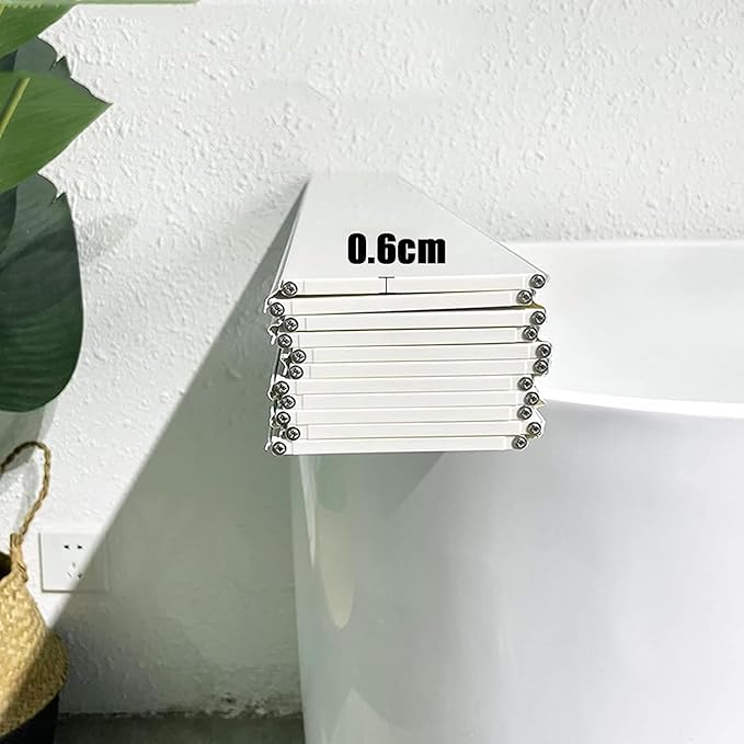 DAZULI Folding Bathtub Cover Shutter Style Bath Lids PVC Bathtub Covers White Wood Grain Bathtub Tray Keep Dust/Junk Out Keeping The Bath Water Warm(Size:75x115x0.6cmColor:White)