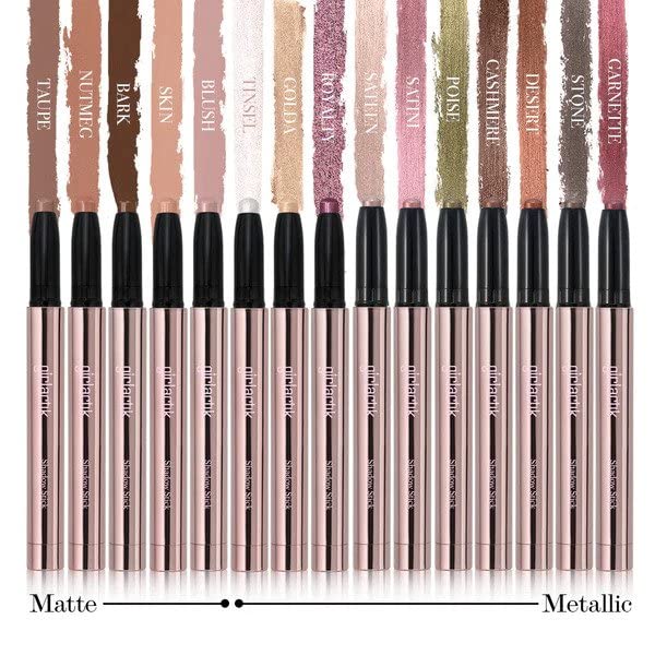 Girlactik Creamy Eyeshadow Stick- Long Lasting and Water-Resistant Shimmering and Matte Colors Eye Shadow Stick Makeup Built-in sharpener - 2 g / .07 oz (Royalty)
