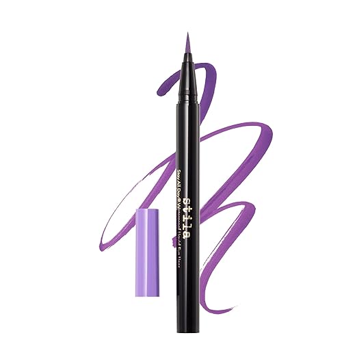 stila Waterproof Liquid Eye Liner Stay All Day Makeup with Fine Brush Tip Lasting Satin Finish Smudge-Proof &amp Transfer-Resistant