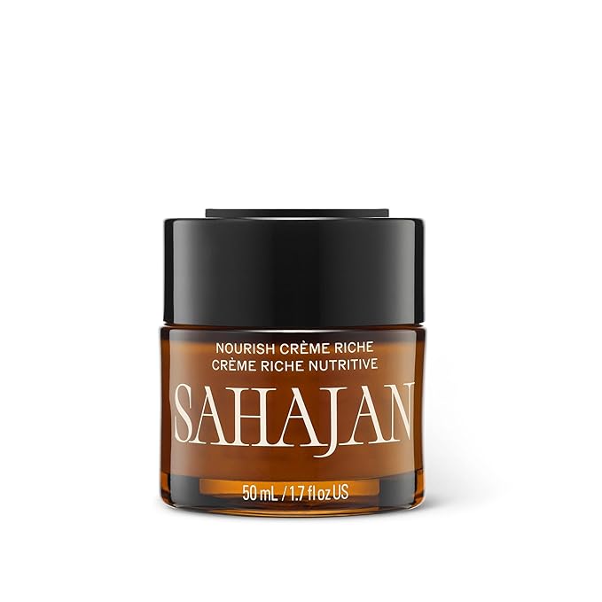 Sahajan Nourish Cr?me Riche with Vitamin C + Centella | Clinically-Proven Clean Ayurvedic Anti-Aging Rich Facial Moisturizer | Fine Lines &amp Wrinkles Firming Anti-Aging | 1.7 fl oz