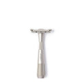 Leaf Shave | Twig Razor Silver - All-Metal Eco-Friendly Shaver for Men &amp Women Includes 5 Stainless Steel Single-Edge Blades Recommended for Face Shaving Lighter Hair and Sensitive Skin
