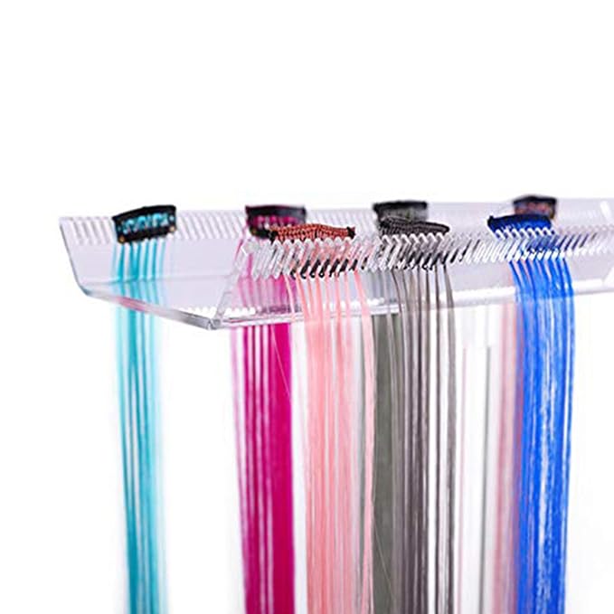 ANGGREK Acrylic Hair Extension Stand Transparent Sectioning Display Hair Extension Holder for Salon Home
