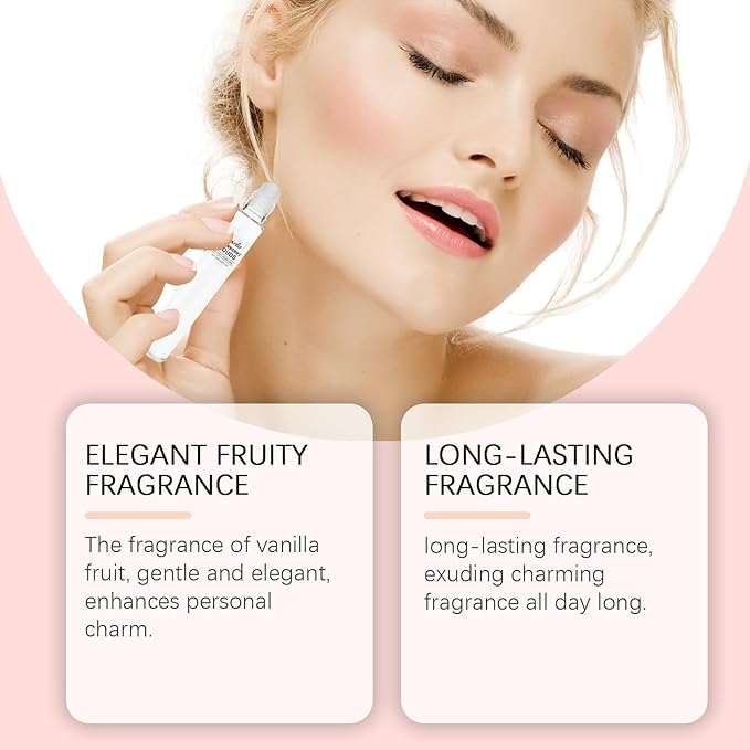 Strawberry Cloud Roll-On Perfume - Natural Sweet &amp Delicate Fragrance Long-Lasting Scent Portable For All Occasions(2PCS)