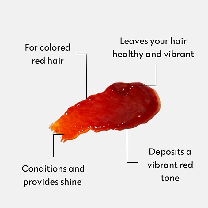 FOUR REASONS Color Mask - Red - (27 Colors) Toning Treatment Color Depositing Conditioner Tone &amp Enhance Color-Treated Hair - Semi Permanent Hair Dye Vegan and Cruelty-Free 6.76 fl oz