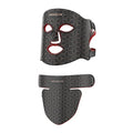 MEGELIN Led Red Light Therapy Face &amp Neck Mask 7 Colors Led Light Therapy Facial Mask Infrared Red Light Therapy Mask Infrared Light Skin Rejuvenation(Black)