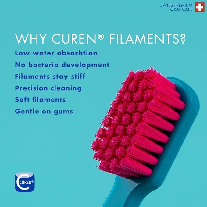 Curaprox CS 5460 Ultra-Soft Toothbrush ? for Sensitive Teeth &amp Gums | Gentle Plaque Removal | 3-Pack |Random Colour