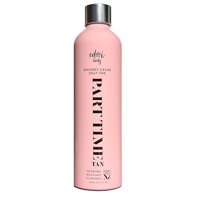 ed&ampi PART TIME Self Tanner With Natural DHA Whiskey Cacao Self Tanning for Women Natural Long Lasting Body Sunless Tan Leg Tanner for Women Buildable Golden Glow Tanning Products 8.45 oz