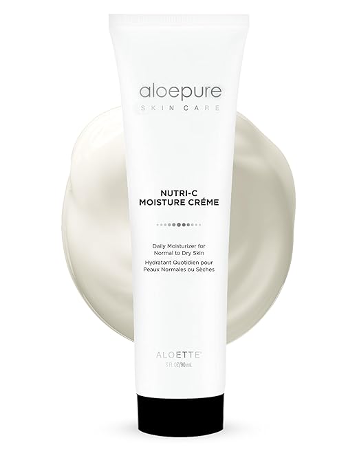 Aloette Nutri-C Face Moisturizer Cream - Daily Facial Skin Care Products for Wrinkles &amp Fine Lines - Skin Moisturizer Face Lotion Hydrates &amp Rejuvenates Dry to Normal Skin Gluten Free - 3 Fl