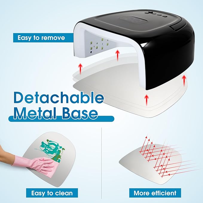 60W Rechargeable LED Nail Lamp Cordless Gel Lamp with Portable Handle &amp 42pcs Lamp Beads Automatic Sensor UV LED Nail Dryer 4 Timers Professional UV Light for Gel Nails