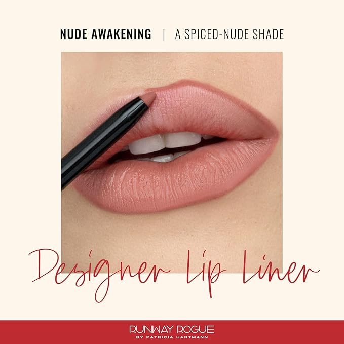 Runway Rogue Designer Liner Lip Pencil Matte Spiced-Nude Lip Liner Pencil and Lip Liner Sharpener ?˜Nude Awakening'