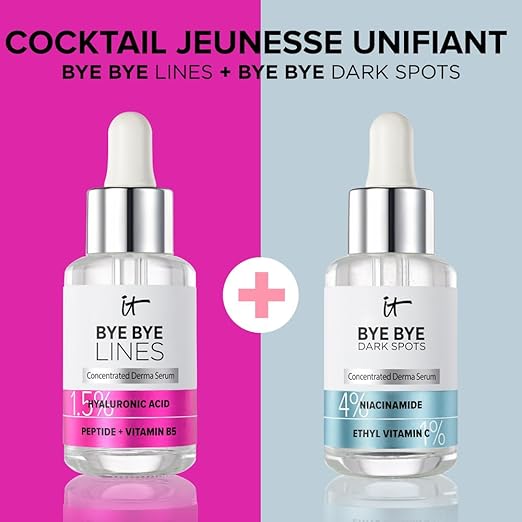 IT Cosmetics Bye Bye Lines Hyaluronic Acid Serum for Face - Hydrating Anti-Aging Facial Serum With Peptide &amp Vitamin B5 Visibly Plumps Skin Smooths Look of Fine Lines For All Skin Types - 1 fl